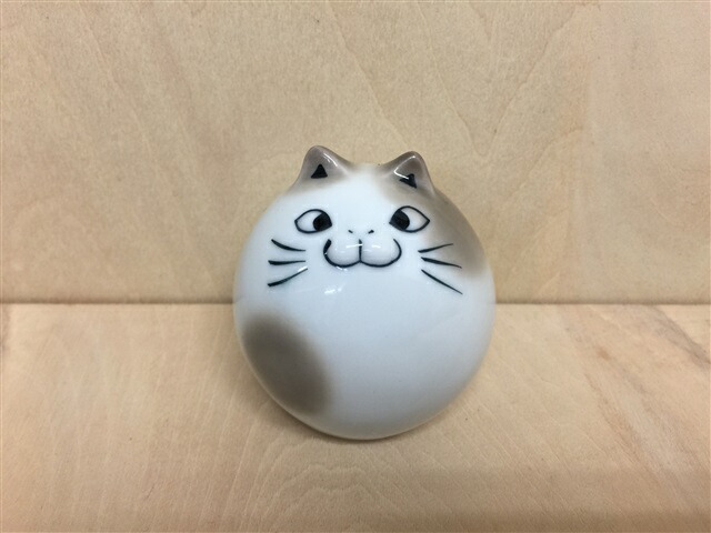 楽天市場】有田焼 北川美宣窯 まんまる猫(茶)【ねこ ネコ 置物 陶磁器