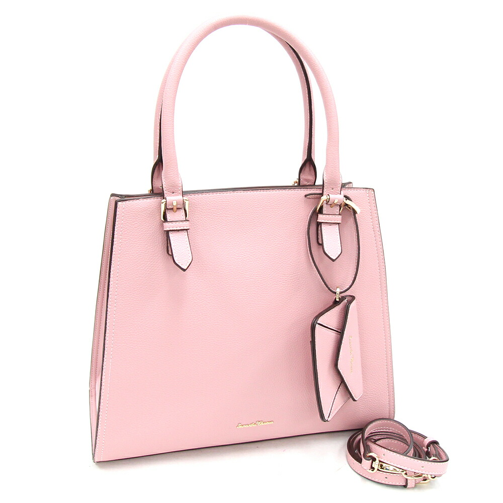 楽天市場】サマンサタバサ 2WAYハンドバッグ ピンク レザー 中古