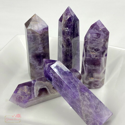 超透明水晶(良質)透明アメジスト セット 超透明水晶(良質)透明