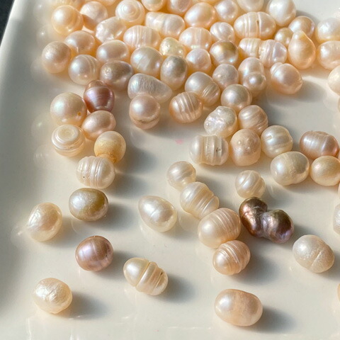 楽天市場】淡水パール 穴なし 真珠 貼り付け パーツ アクセサリー