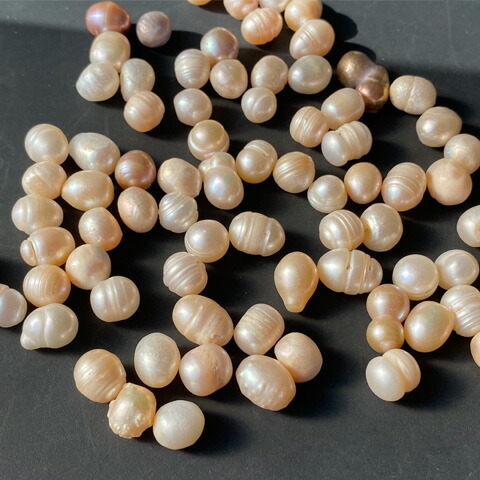 楽天市場】淡水パール 穴なし 真珠 貼り付け パーツ アクセサリー