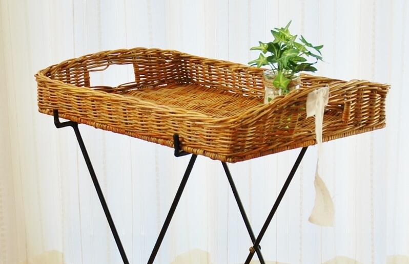 楽天市場】バトラートレイ 折りたたみ 籐 アラログ ラタン バスケット