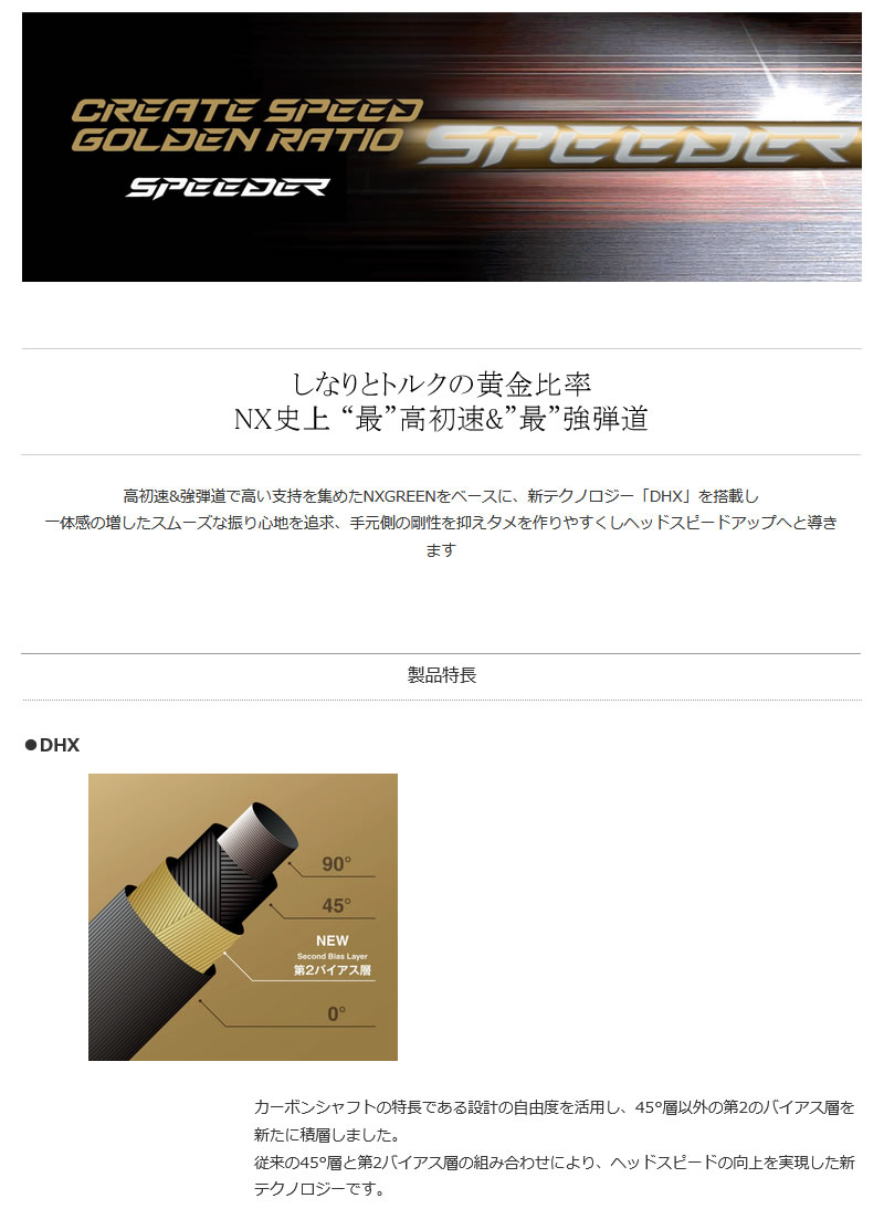 楽天市場】【1年間保証付】 Fujikura フジクラ SPEEDER NX GOLD