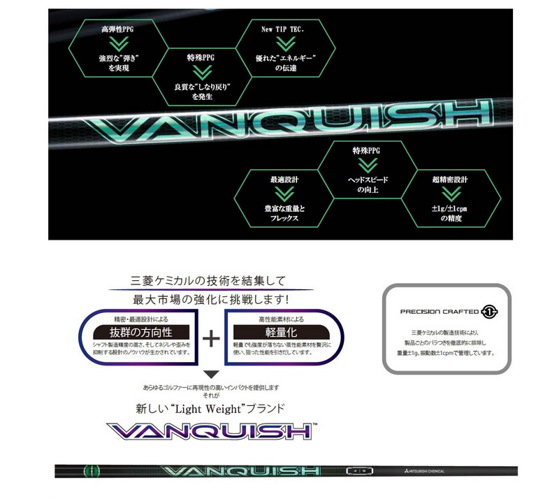 楽天市場】【1年間保証付】 三菱ケミカル VANQUISH VV バンキッシュ