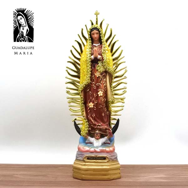 楽天市場】グアダルーペマリア 置物 約35.5cm ゴールド 光背付き
