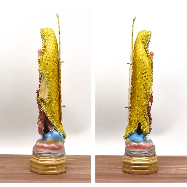 楽天市場】グアダルーペマリア 置物 約35.5cm ゴールド 光背付き