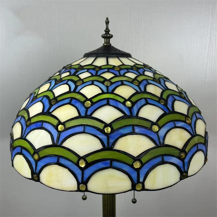 楽天市場】ステンドグラス ランプ スタンド（カラーブルー）（フロア