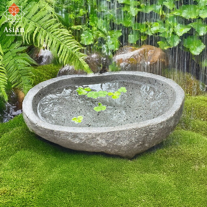楽天市場】水鉢 石（ガーデンオーナメント・置物｜エクステリア