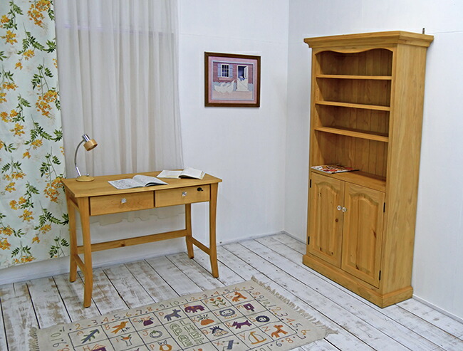 楽天市場】ナチュラルカントリー学習デスク 無垢木製パイン学習机