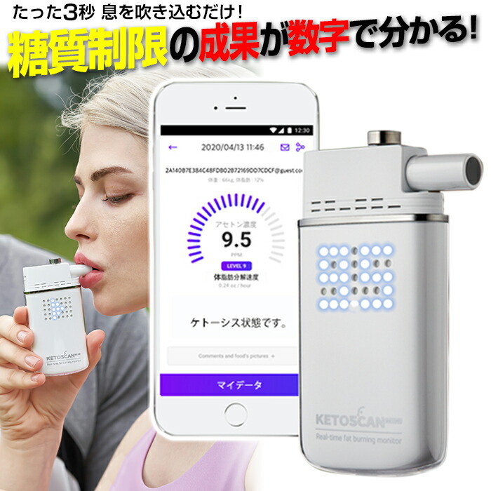 楽天市場】糖質制限 脂肪 燃焼 可視化 KETOSCAN ケトスキャンmini 男性
