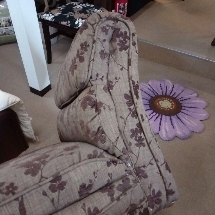 楽天市場】1人掛けソファ パーソナルチェア 花柄 ブラウン 国産家具