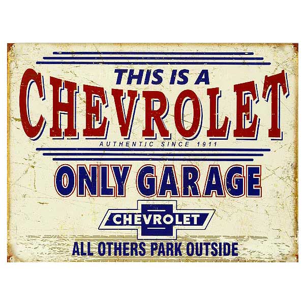 楽天市場】シボレー CHEVY ONLY GARAGE レトロ調 アメリカンブリキ看板