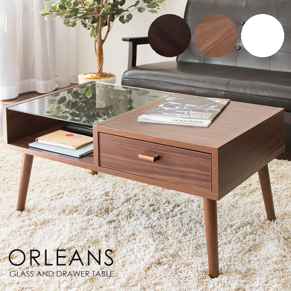 楽天市場】【送料無料】 ローテーブル 引き出し ガラス 北欧 幅80