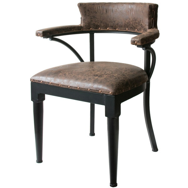 楽天市場】【送料無料】 ダイニングチェア レザー インダストリアル