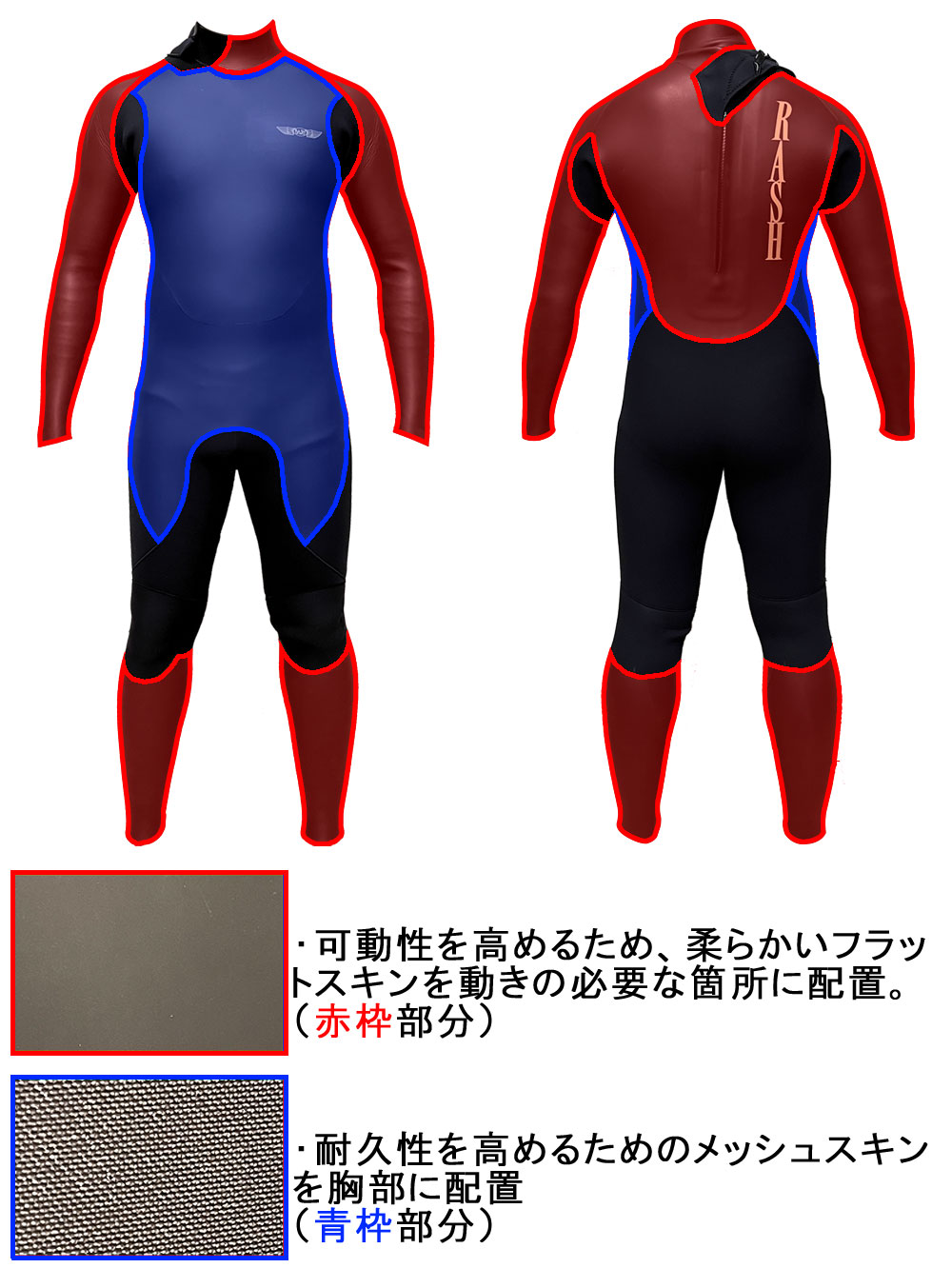 楽天市場】25-26 RASH JB FASTENER TYPE DRK / ラッシュ バックジップ