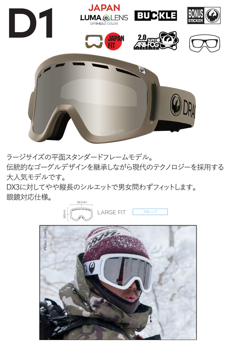 楽天市場】24-25 DRAGON/ドラゴン D1 JP-LumaLens メンズ レディース