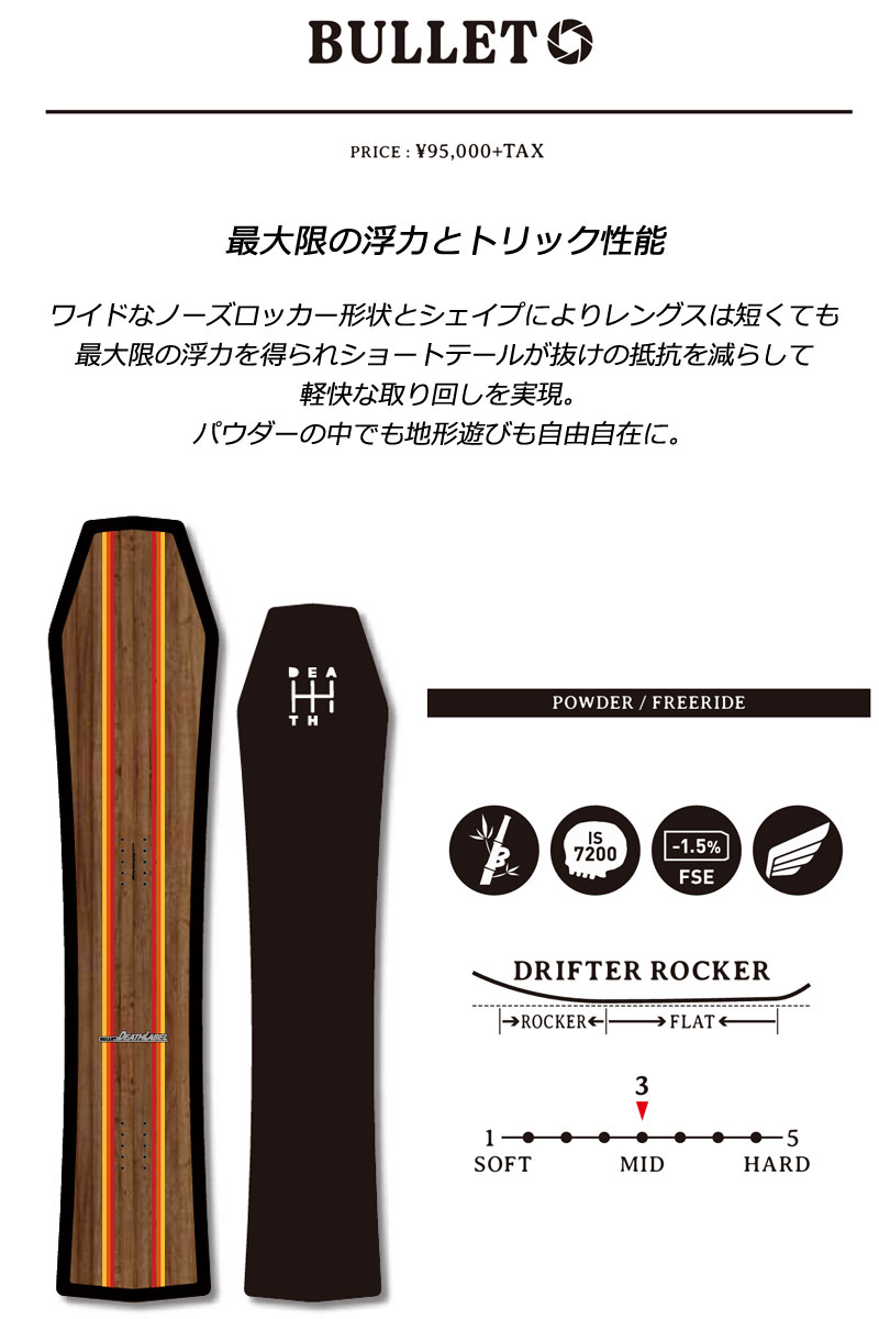 楽天市場】25-26 DEATH LABEL/デスレーベル BULLET バレット メンズ