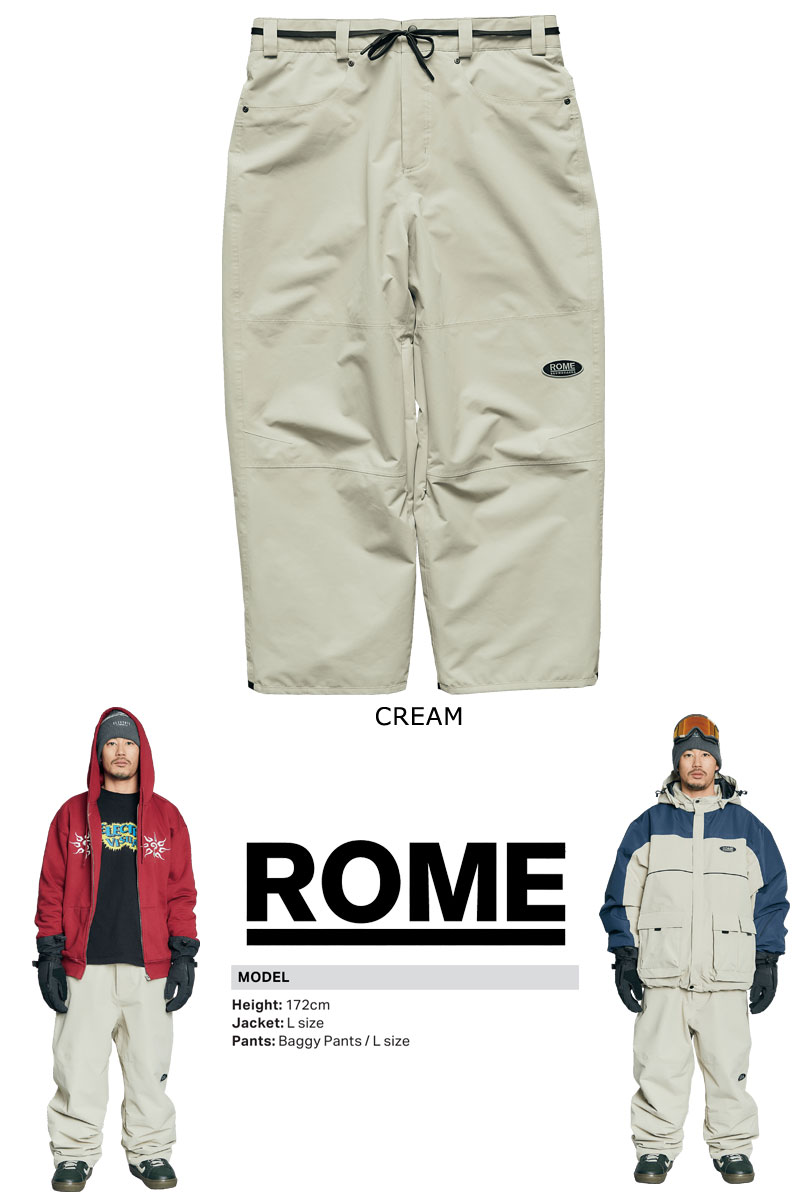 楽天市場】25-26 ROME/ローム BAGGY pant メンズ レディース 防水