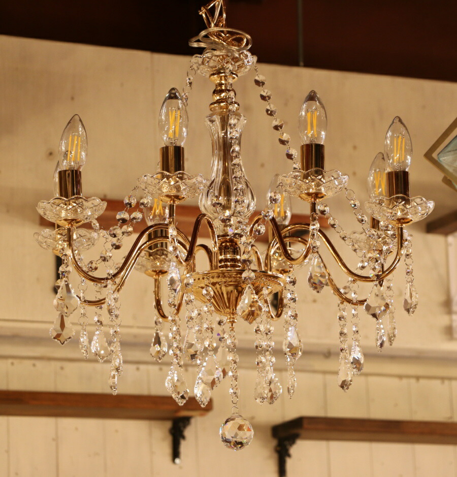 楽天市場】OS-001/8 GD 8灯シャンデリア LED対応 アンティーク 調 8灯