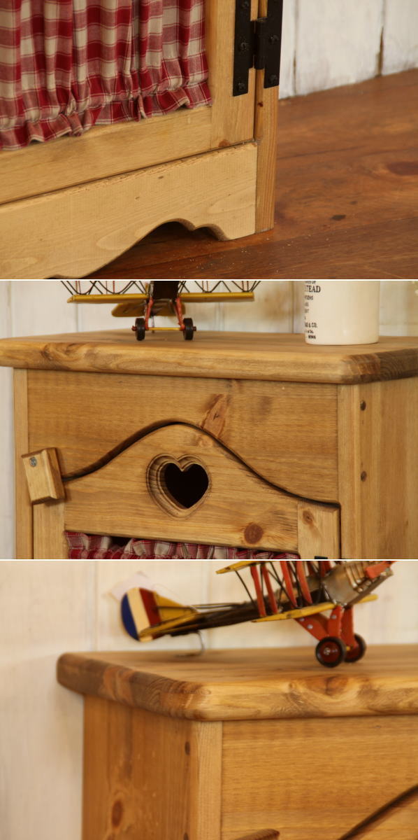 楽天市場】ハート 布 キャビネット S オーダーメイド カントリー家具