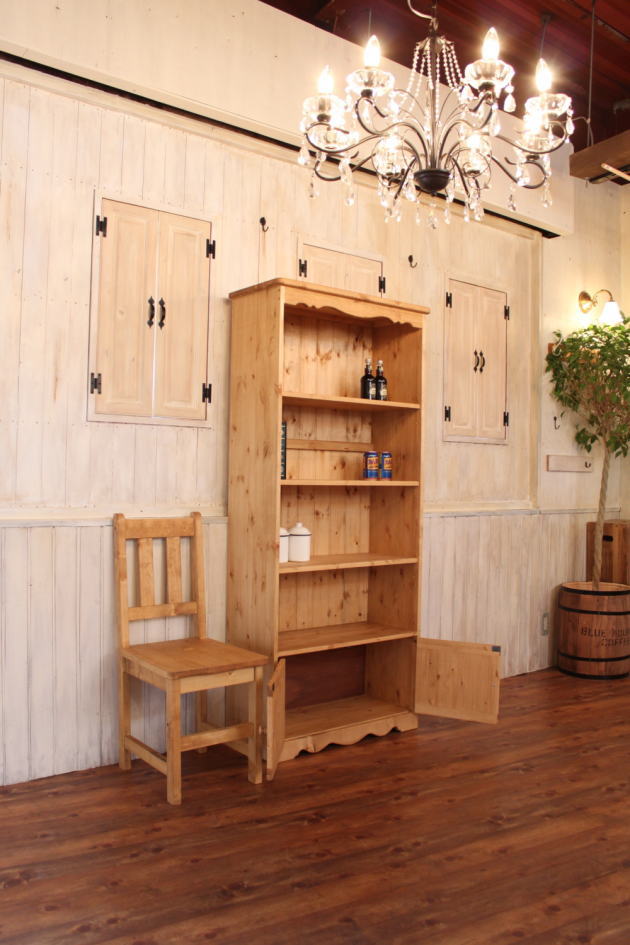 楽天市場】本棚 カントリー家具 薄型 完成品 大容量 北欧 無垢 パイン