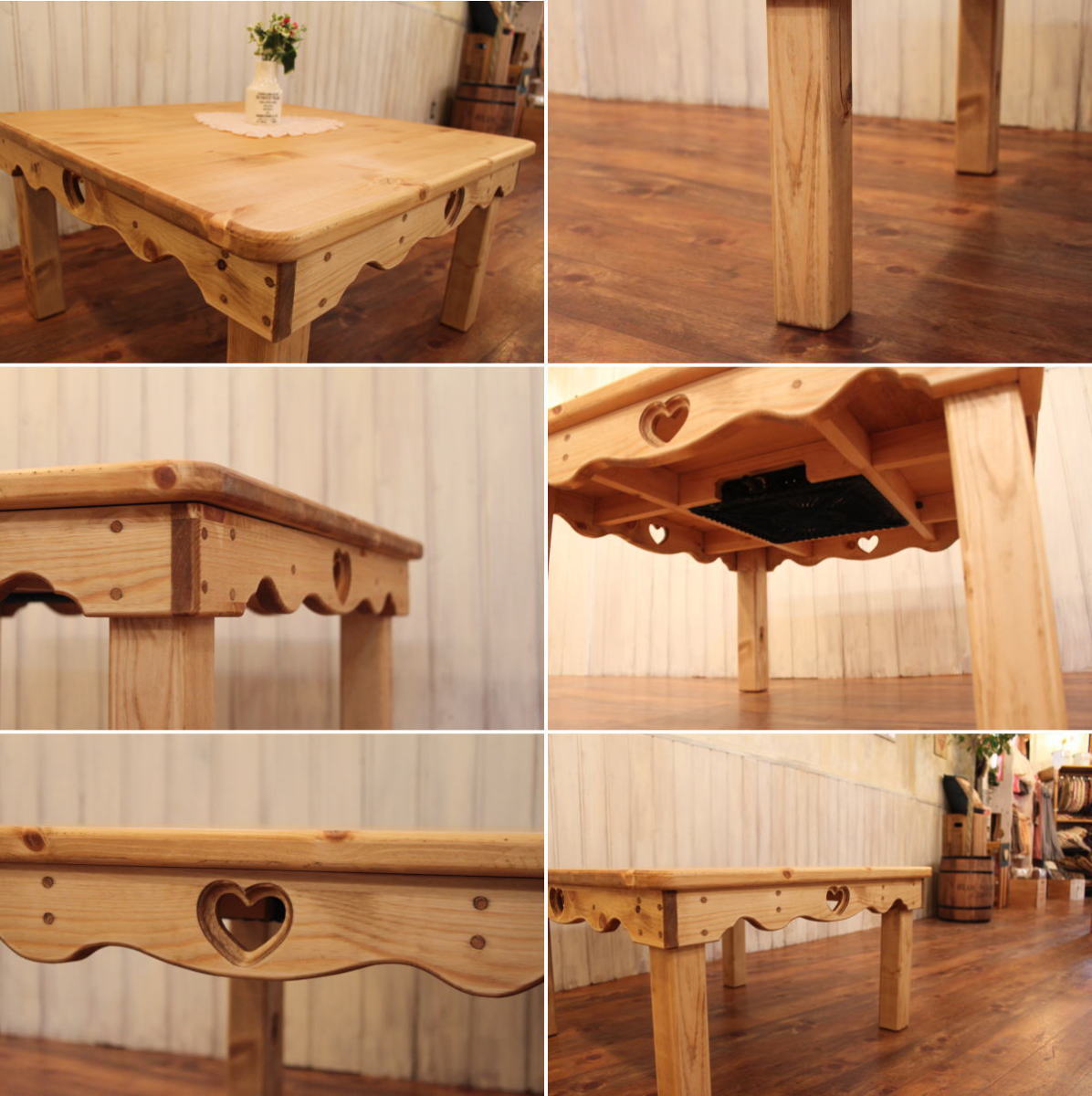 楽天市場】カントリー家具 こたつ ローテーブル こたつテーブル 木製