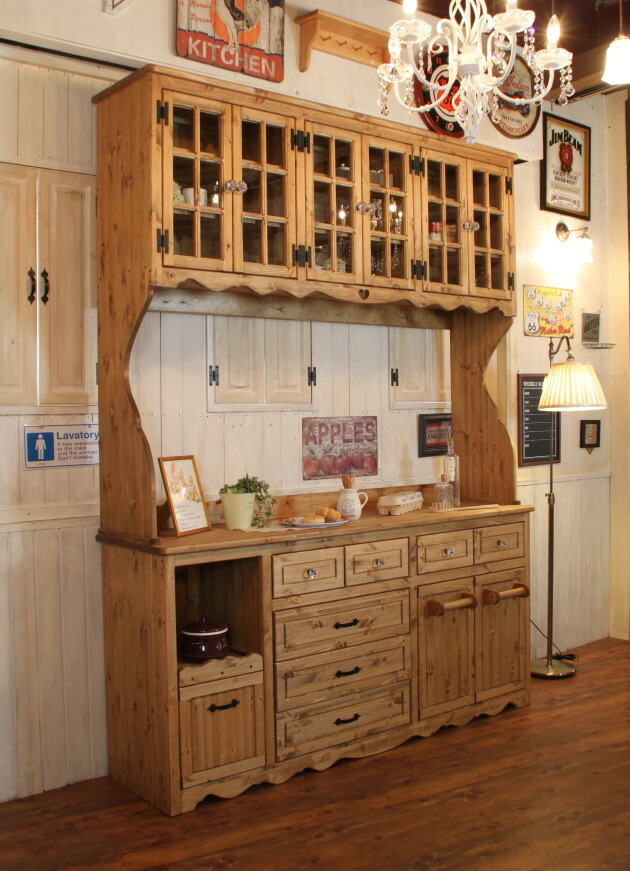 楽天市場】カントリー 6ガラスドア カップボード DW オーダー家具