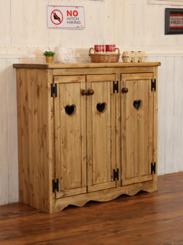 楽天市場】ワイド ハート キャビネット オーダーメイド カントリー家具