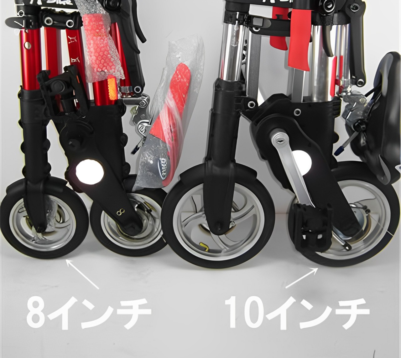 楽天市場】8インチ 10インチ 超小型 折り畳み自転車 コンパクト 折畳