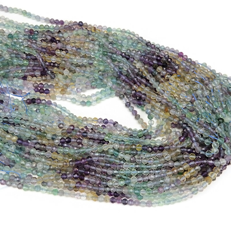 楽天市場】マルチカラーフローライト 32面カット 丸玉 4mm［プレミアム