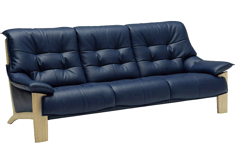 楽天市場】カリモク ZU4913/ZU4963 3Pソファ 本革張レザーソファ 肘掛