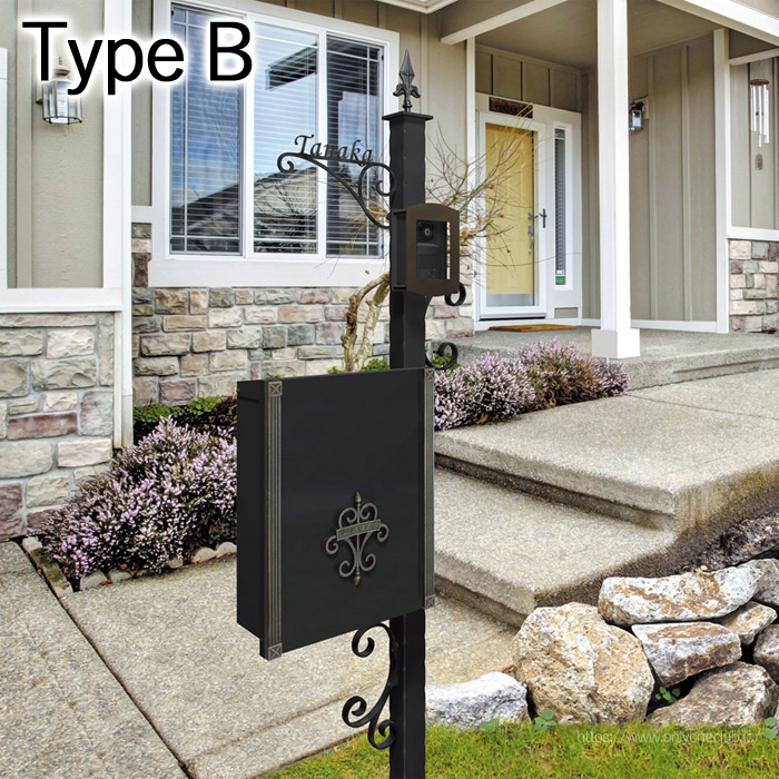 楽天市場】機能門柱 機能ポール 郵便受け 表札 インターホンカバー