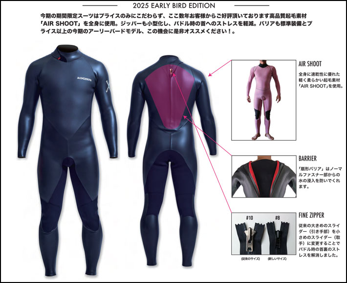 楽天市場】2025 AIDENTIFY ウェットスーツ セミドライ フルスーツ