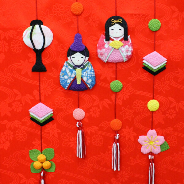 楽天市場】雛人形 タペストリー飾り 壁掛け(桜とお雛様 押し絵 日本製R