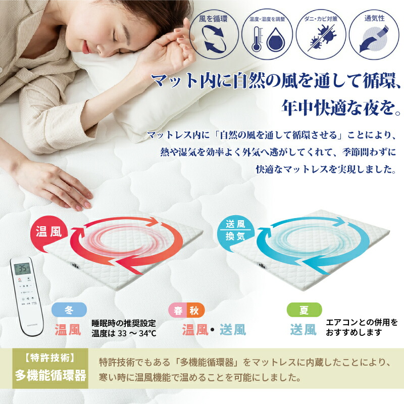 楽天市場】【ポイント10倍！】空気循環マットレス テコリア TECOREA