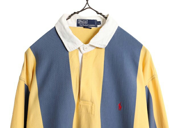楽天市場】90s ポロ ラルフローレン ストライプ 長袖 ラガー シャツ