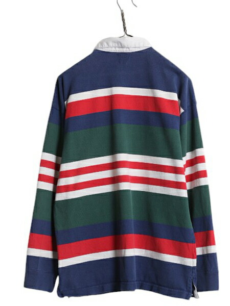 楽天市場】90s OLD GAP ボーダー 長袖 ラガー シャツ メンズ M 古着 旧