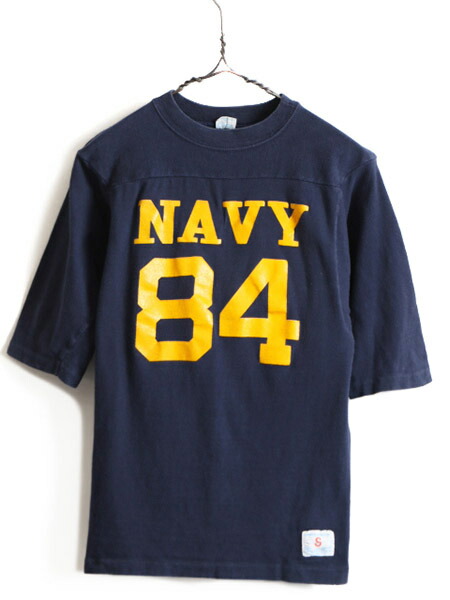 楽天市場】70s USA製 希少サイズ S □ チャンピオン NAVY プリント