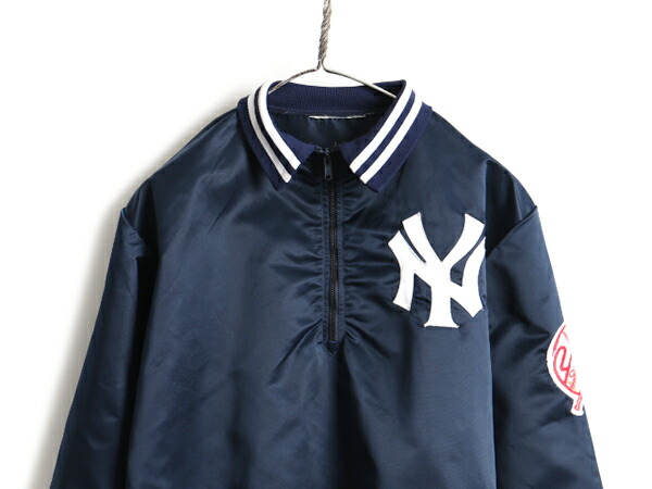 楽天市場】90s □ MLB ニューヨーク ヤンキース ジップネック サテン