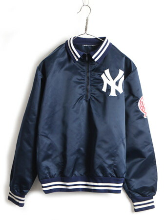 楽天市場】90s □ MLB ニューヨーク ヤンキース ジップネック サテン