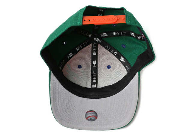 デッドストック当時物新品未使用メッツつば裏グリーン緑平刺繍