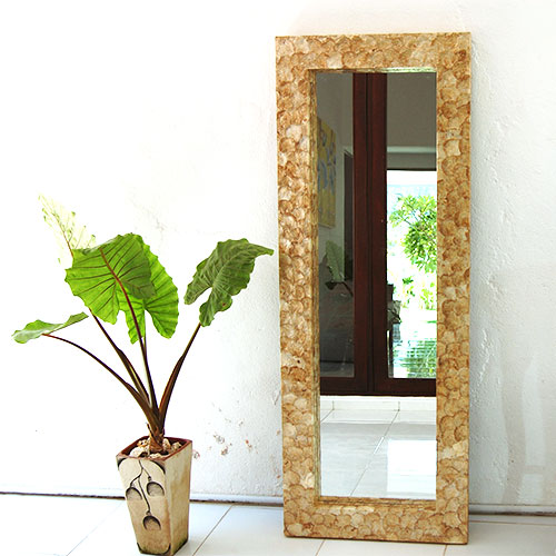 楽天市場】シェルミラー(ゴールド) 160×60 鏡 おしゃれミラー 姿見