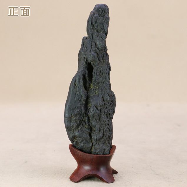 楽天市場】【水石】 石手川 油石（うぶ石）台座付 【自然石 鑑賞石