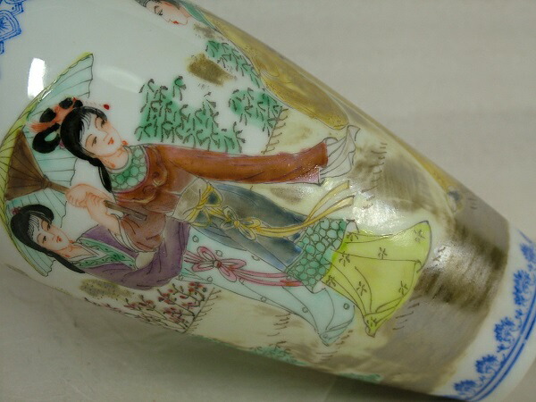 楽天市場】□龍香堂□☆中国高級工芸 景徳鎮製薄胎花瓶『貴婦人図
