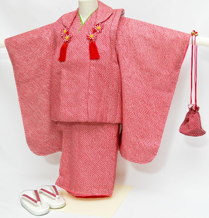 楽天市場】1点のみ 七五三 753 正絹 着物 3歳 女の子 正絹被布セット