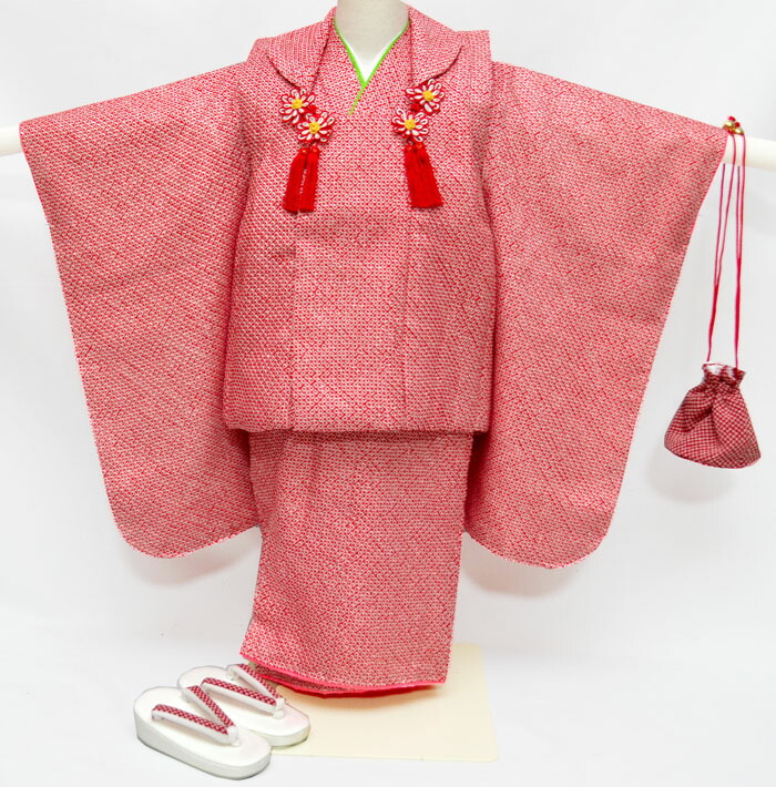 楽天市場】1点のみ 七五三 753 正絹 着物 3歳 女の子 正絹被布セット