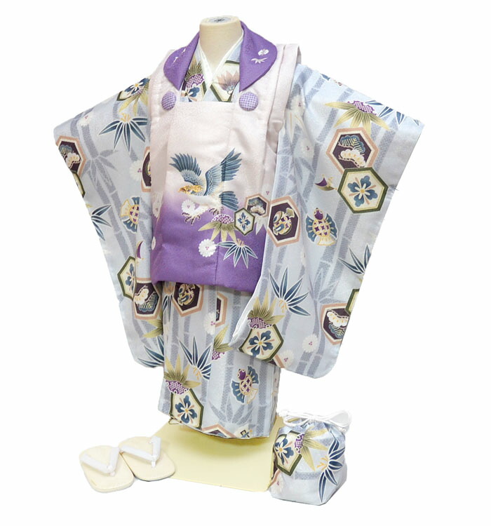 楽天市場】七五三 753 着物 3歳 男の子 被布セット 花うさぎ ブランド