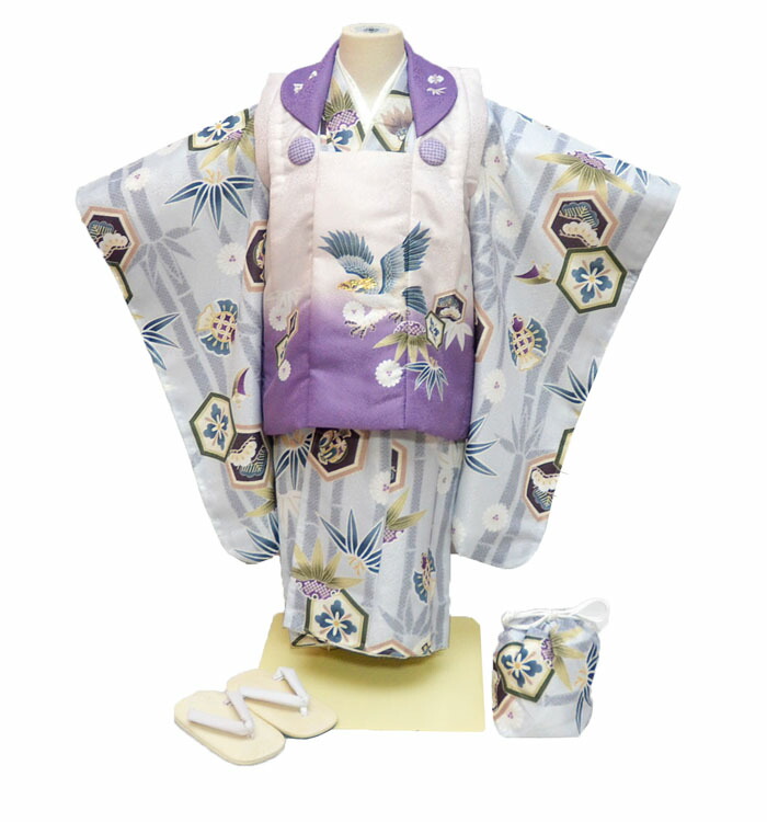 楽天市場】七五三 753 着物 3歳 男の子 被布セット 花うさぎ ブランド