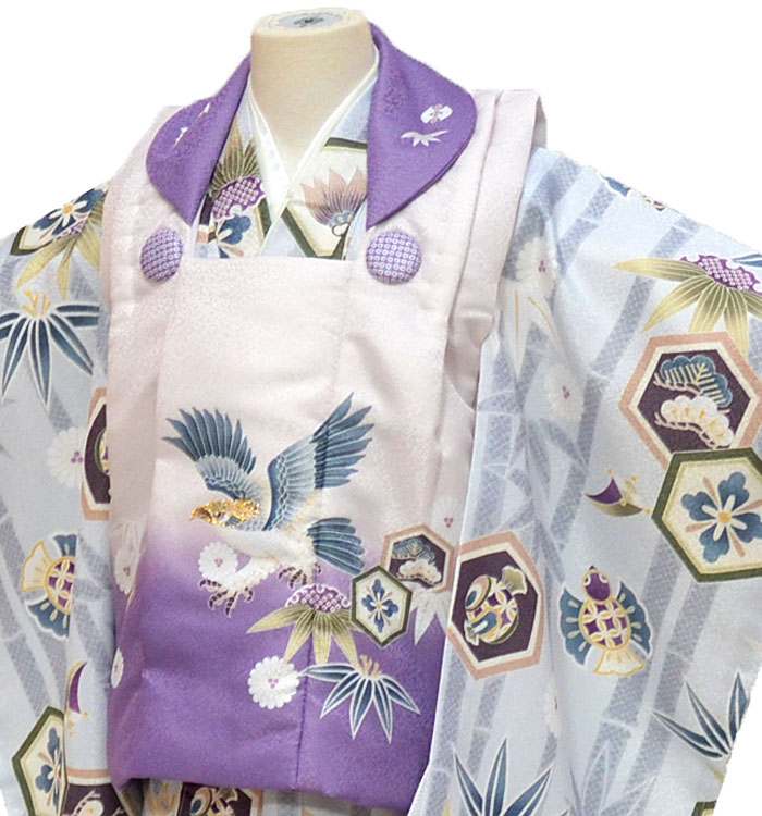 楽天市場】七五三 753 着物 3歳 男の子 被布セット 花うさぎ ブランド