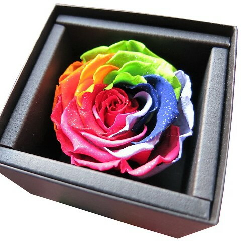 楽天市場】レインボーローズ プリザーブド ダイヤモンドローズの通販